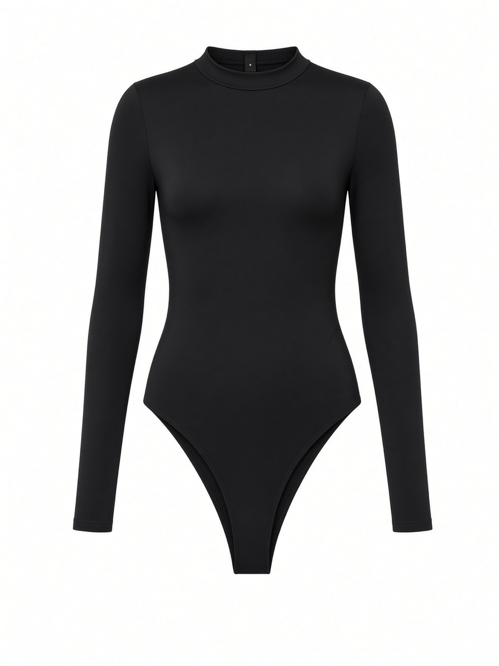 SHEIN Black Long Sleeve High Neck Bodysuit